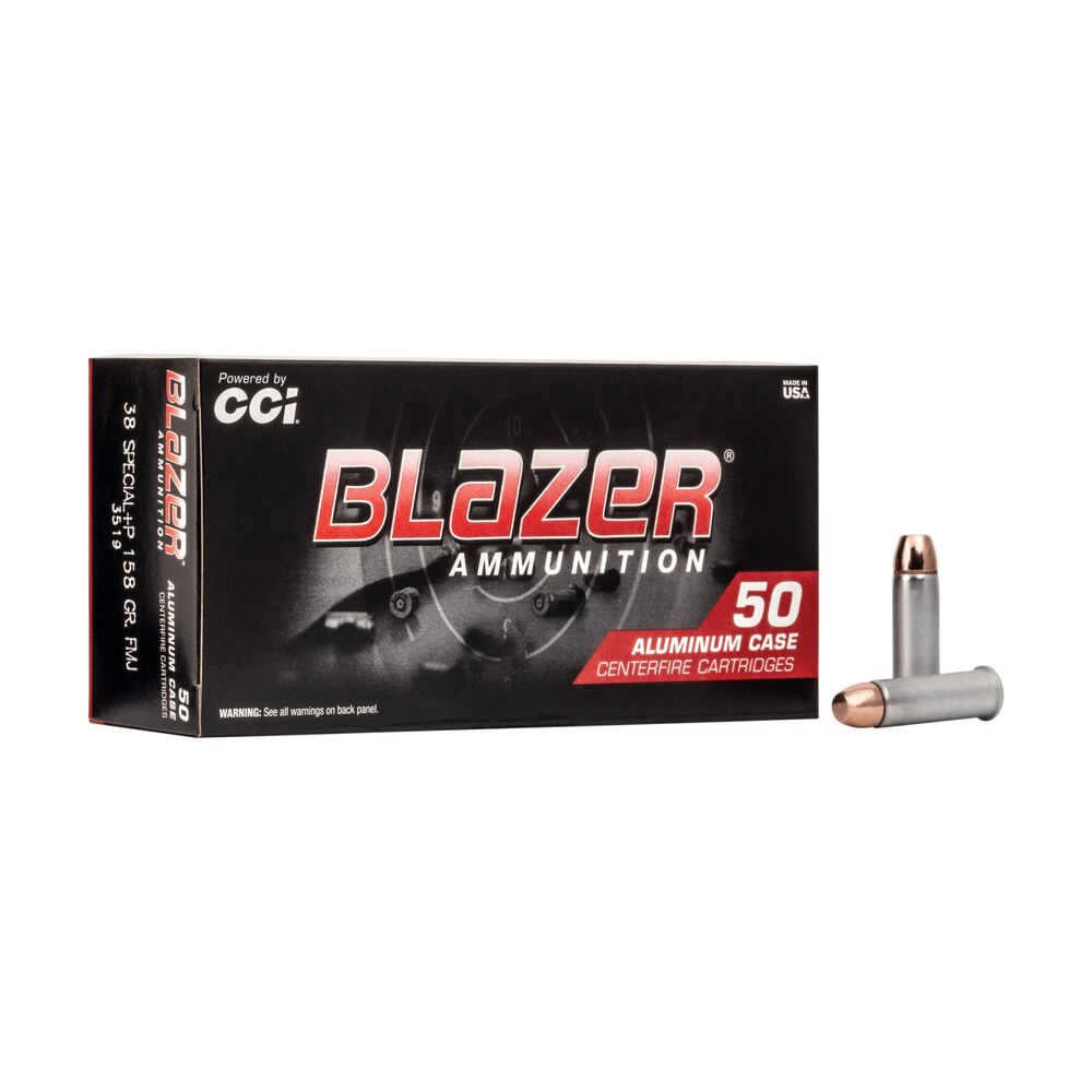 cci 3519 blazer handgun 38special +p 158gr total metal jacket 50 per box/20 case CCI 3519 Blazer Handgun 38Special +P 158gr Total Metal Jacket 50 Per Box/20 Case Sports South item 62099