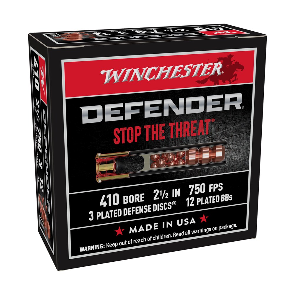 winchester ammo s410pdx1 pdx1 defender 410gauge 2.50" 3defense discs 12bbs shot 10 per box/10 case Winchester Ammo S410PDX1 PDX1 Defender 410Gauge 2.50" 3Defense Discs 12BBs Shot 10 Per Box/10 Sports South item 62625