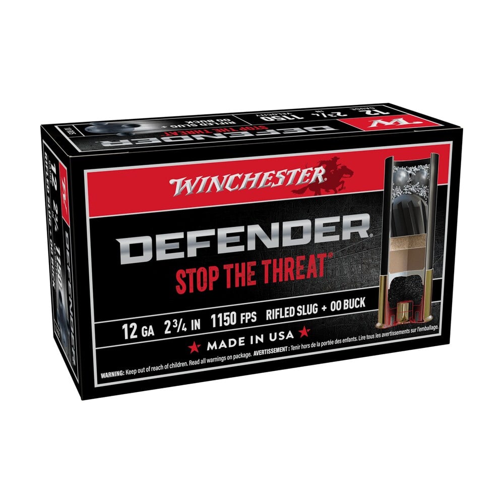 winchester ammo s12pdx1 pdx1 defender combo 12gauge 2.75" 1oz rifled slug 3plated 00buck shot 10 per box/10 case Winchester Ammo S12PDX1 PDX1 Defender Combo 12Gauge 2.75" 1oz Rifled Slug 3Plated 00Buck Shot Sports South item 62626