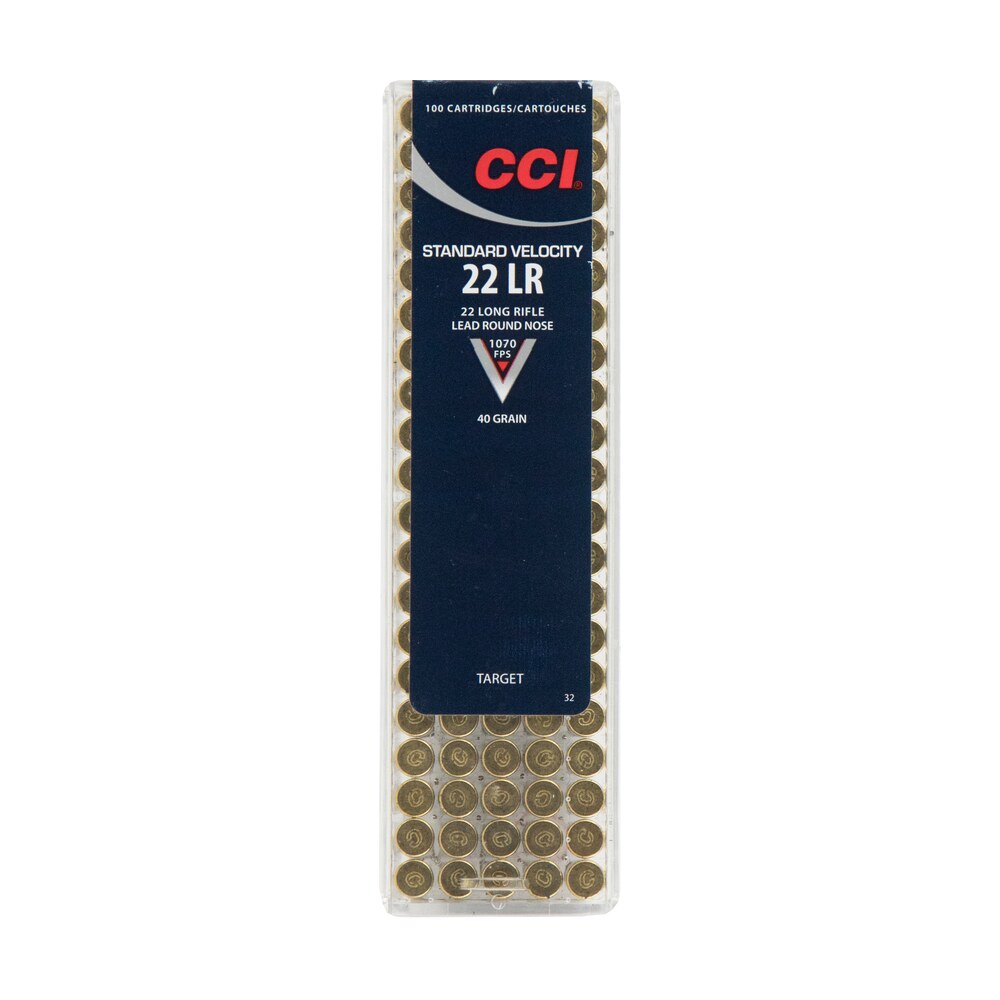 cci 0032 standard velocity 22lr 40gr lead round nose 100 per box/50 case CCI 0032 Standard Velocity 22LR 40gr Lead Round Nose 100 Per Box/50 Case Sports South item 63202