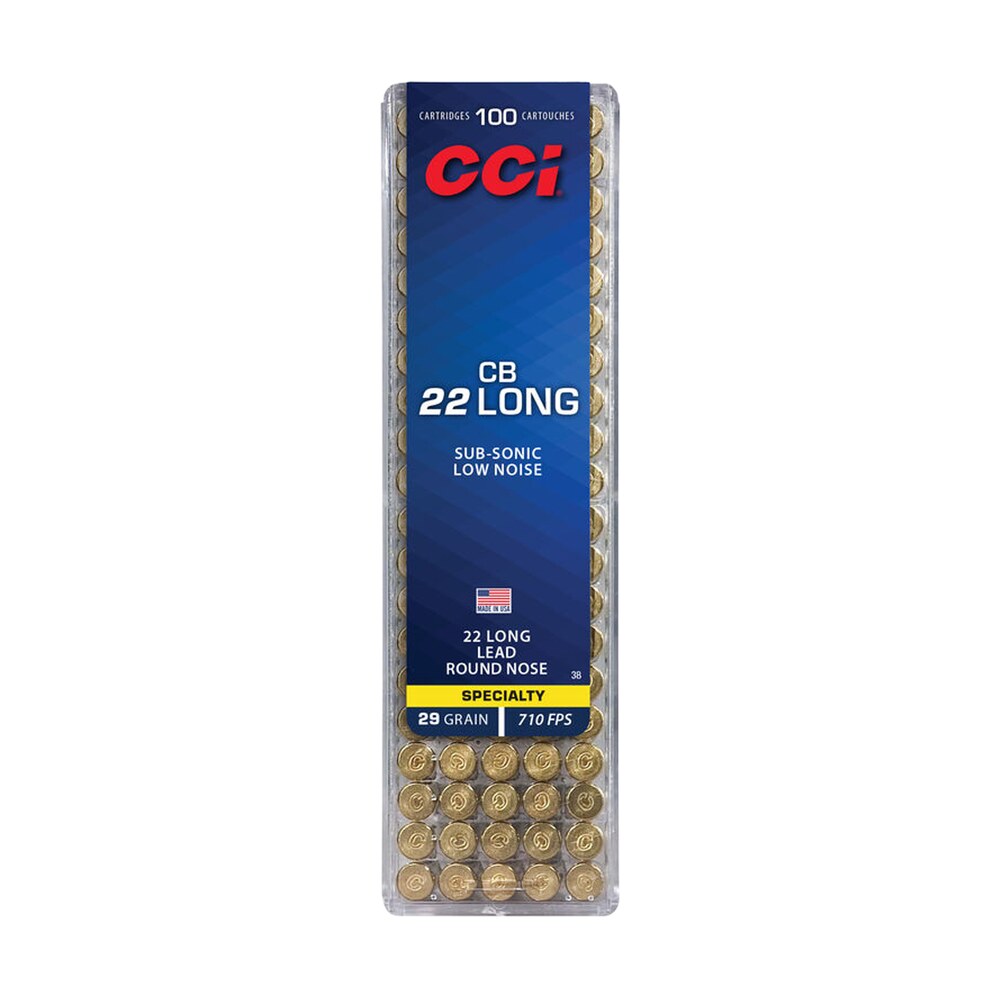 cci 0038 specialty cb subsonic 22long 29gr lead round nose 100 per box/50 case CCI 0038 Specialty CB Subsonic 22Long 29gr Lead Round Nose 100 Per Box/50 Case Sports South item 63206