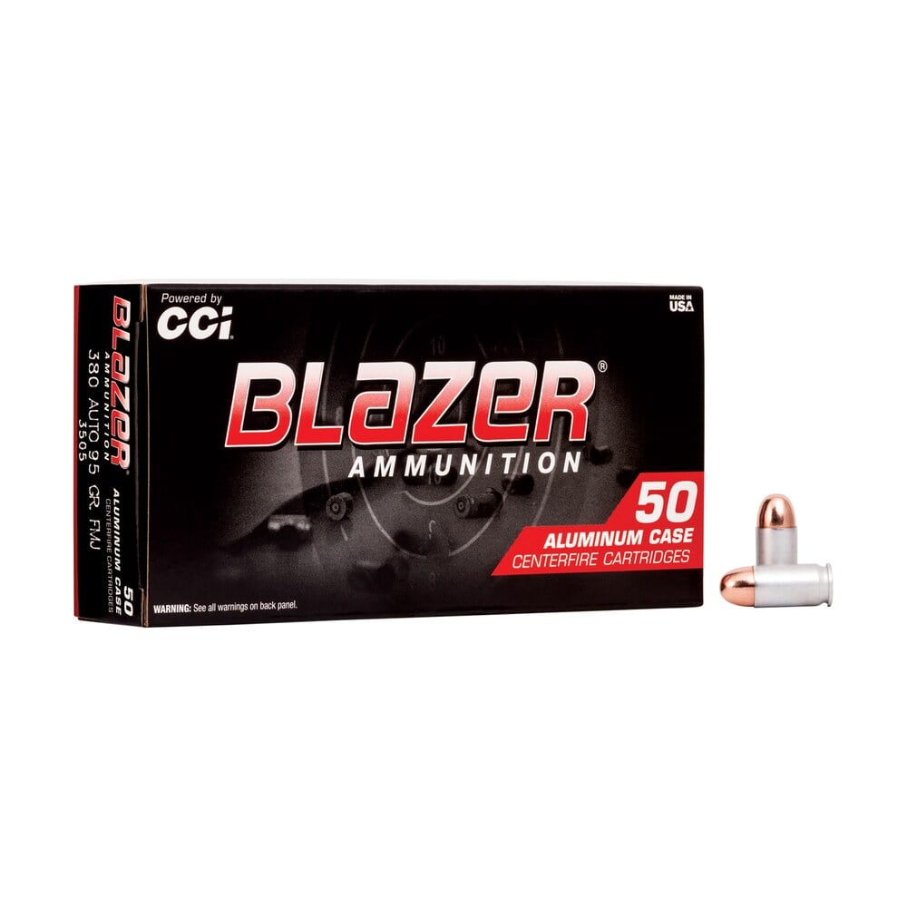 cci 3505 blazer handgun 380acp 95gr full metal jacket 50 per box/20 case CCI 3505 Blazer Handgun 380ACP 95gr Full Metal Jacket 50 Per Box/20 Case Sports South item 63218