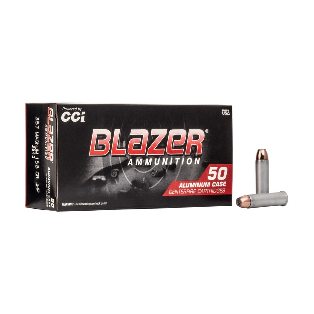 cci 3542 blazer handgun 357mag 158gr jacket hollow point 50 per box/20 case CCI 3542 Blazer Handgun 357Mag 158gr Jacket Hollow Point 50 Per Box/20 Case Sports South item 63221