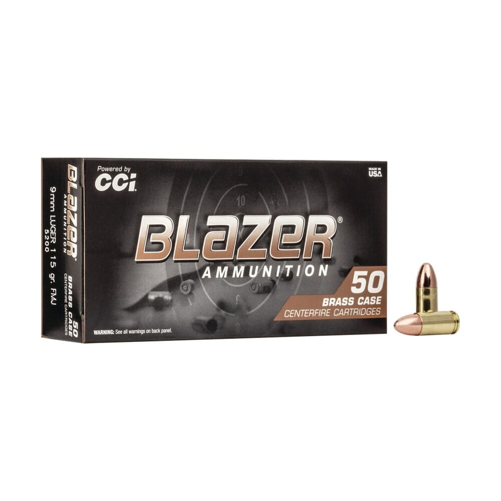 cci 5200 blazer brass handgun 9mmluger 115gr full metal jacket 50 per box/20 case CCI 5200 Blazer Brass Handgun 9mmLuger 115gr Full Metal Jacket 50 Per Box/20 Case Sports South item 63308