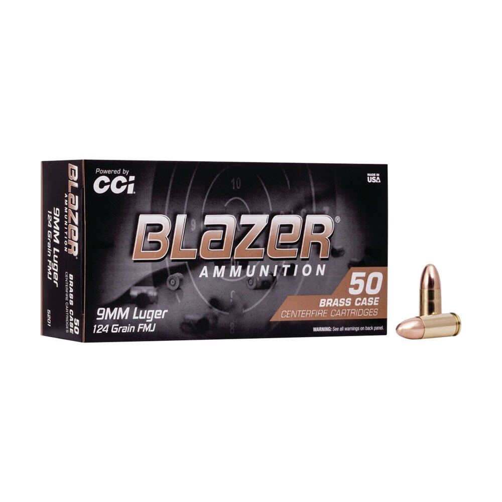 cci 5201 blazer brass handgun 9mmluger 124gr full metal jacket 50 per box/20 case CCI 5201 Blazer Brass Handgun 9mmLuger 124gr Full Metal Jacket 50 Per Box/20 Case Sports South item 63381