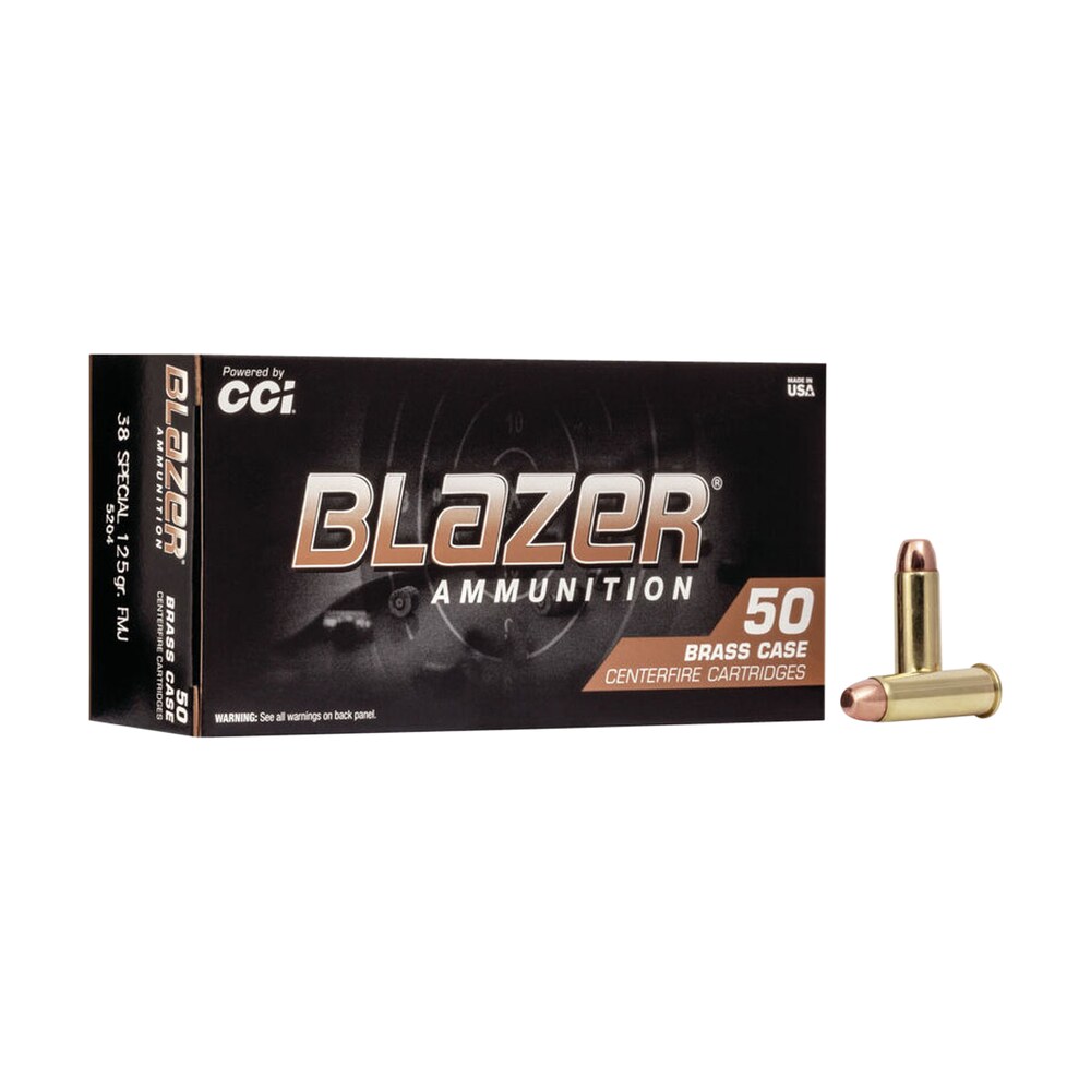 cci 5204 blazer brass handgun 38special 125gr full metal jacket 50 per box/20 case CCI 5204 Blazer Brass Handgun 38Special 125gr Full Metal Jacket 50 Per Box/20 Case Sports South item 63382