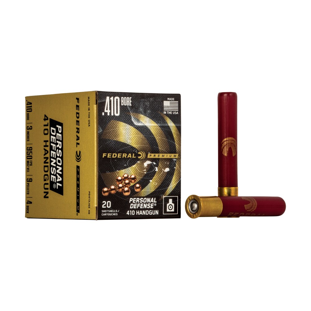 federal pd413jge4b premium personal defense 410gauge 3" 9pellets 4buckshot 20 per box/10 case Federal PD413JGE4B Premium Personal Defense 410Gauge 3" 9Pellets 4BuckShot 20 Per Box/10 Case Sports South item 63676