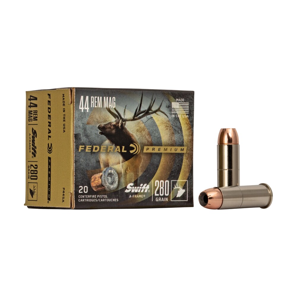 federal p44sa premium 44remmag 280gr swift a frame 20 per box/10 case Federal P44SA Premium 44RemMag 280gr Swift A Frame 20 Per Box/10 Case Sports South item 63677