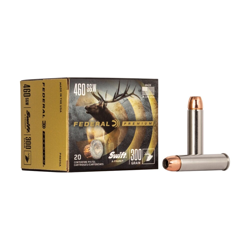 federal p460sa premium 460s&w mag 300gr swift a frame 20 per box/10 case Federal P460SA Premium 460S&W Mag 300gr Swift A Frame 20 Per Box/10 Case Sports South item 63680