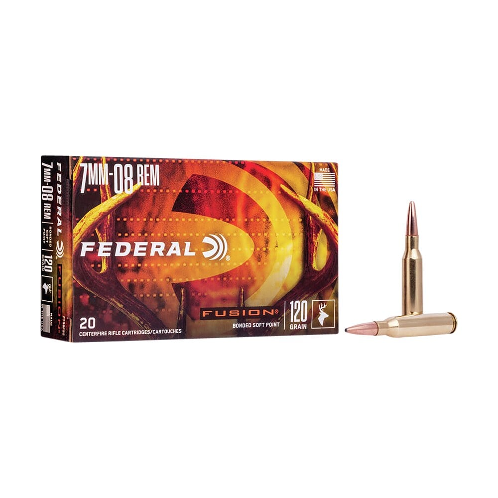 federal f708fs2 fusion 7mm 08rem 120gr bonded soft point 20 per box/10 case Federal F708FS2 Fusion 7mm-08Rem 120gr Bonded Soft Point 20 Per Box/10 Case Sports South item 63687