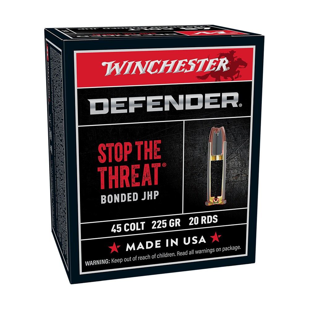 winchester ammo s45cpdb defender 45colt 225gr bonded jacket hollow point 20 per box/10 case Winchester Ammo S45CPDB Defender 45Colt 225gr Bonded Jacket Hollow Point 20 Per Box/10 Case Sports South item 63781