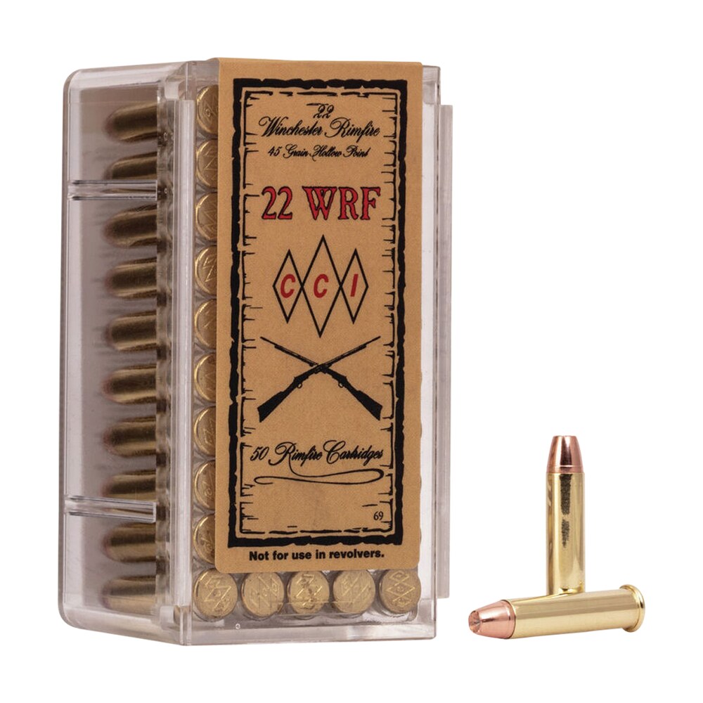 cci 0069 specialty wrf rimfire 22wrf 45gr jacketed hollow point 50 per box/40 case CCI 0069 Specialty WRF Rimfire 22WRF 45gr Jacketed Hollow Point 50 Per Box/40 Case Sports South item 63910
