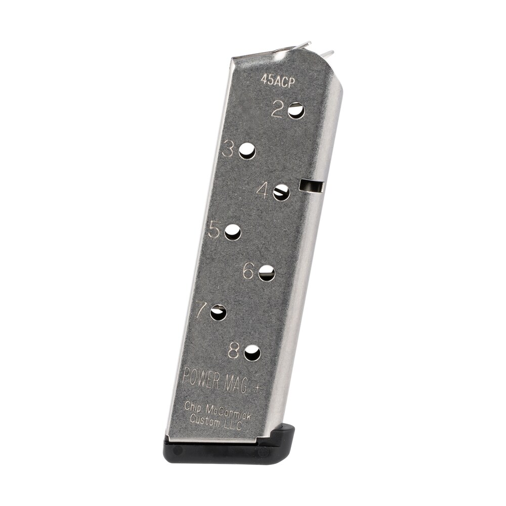 cmc products 12131 power mag plus 8rd 45 acp fits 1911 government stainless steel w/ black base pad CMC Products 12131 Power Mag Plus 8rd 45 ACP Sports South item 64292