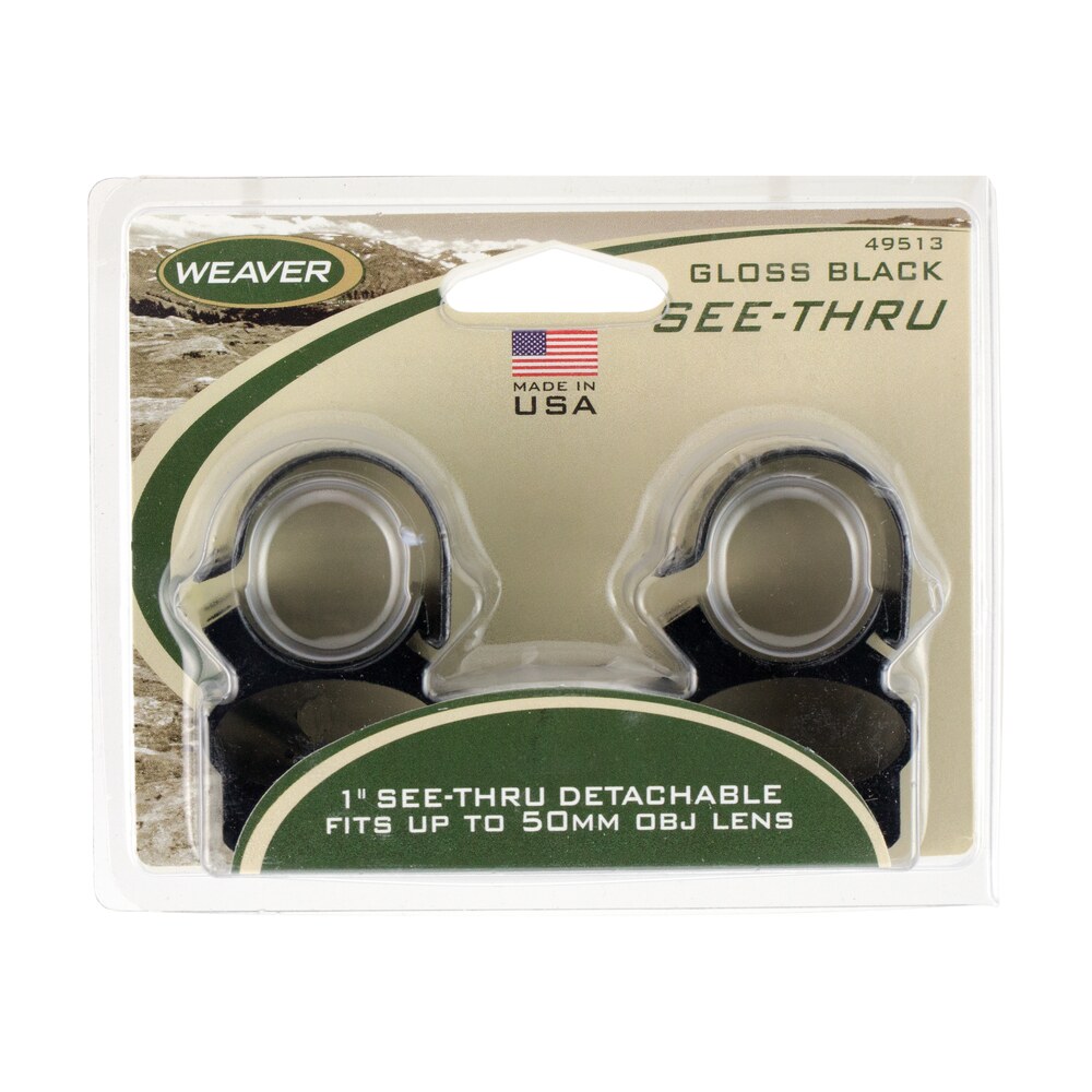 weaver mounts 49513 see thru detachable black gloss 1" Weaver Mounts 49513 See-Thru Detachable Black Gloss 1" Sports South item 64622