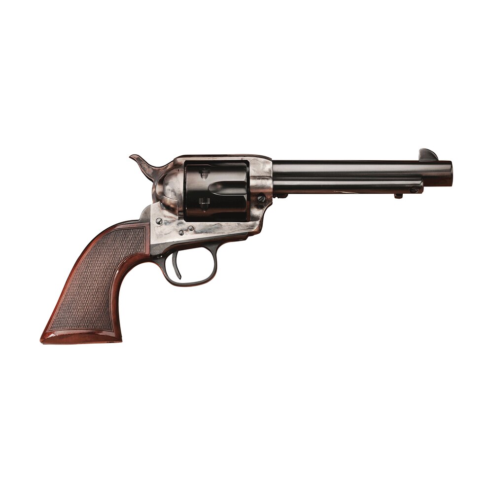 taylors & company 4109de smoke wagon deluxe 45 colt (lc) 6rd 4.75" blued cylinder & barrel color case hardened steel frame checkered walnut grip Taylors & Company 4109DE Smoke Wagon Deluxe 45 Colt (LC) 6rd 4.75" Blued Cylinder & Sports South item 64728