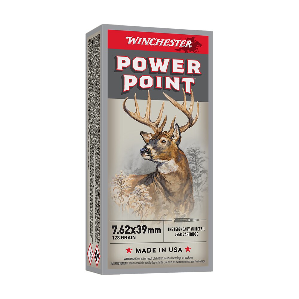 winchester ammo x76239 power point 7.62x39mm 123gr 20 per box/10 case Winchester Ammo X76239 Power-Point 7.62x39mm 123gr 20 Per Box/10 Case Sports South item 65102