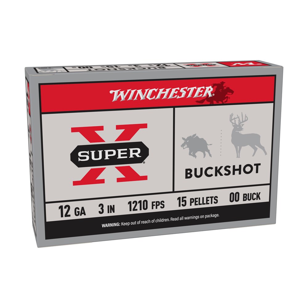 winchester ammo xb12300 super x 12gauge 3" 15pellets 00buck shot 5 per box/50 case Winchester Ammo XB12300 Super X 12Gauge 3" 15Pellets 00Buck Shot 5 Per Box/50 Case Sports South item 65116