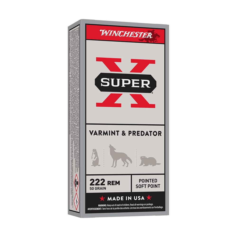 winchester ammo x222r super x 222rem 50gr jacketed soft point 20 per box/10 case Winchester Ammo X222R Super X 222Rem 50gr Jacketed Soft Point 20 Per Box/10 Case Sports South item 65140