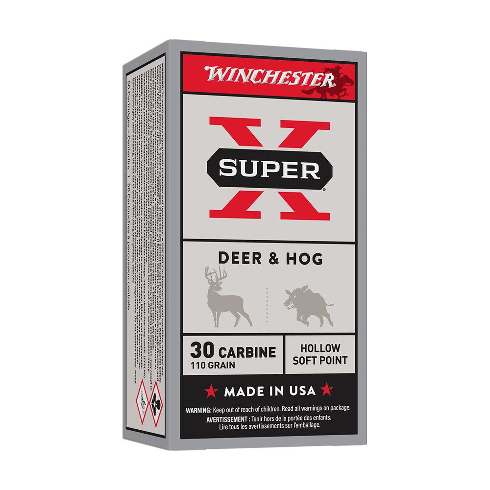 winchester ammo x30m1 super x 30carbine 110gr hollow soft point 50 per box/10 case Winchester Ammo X30M1 Super X 30Carbine 110gr Hollow Soft Point 50 Per Box/10 Case Sports South item 65169