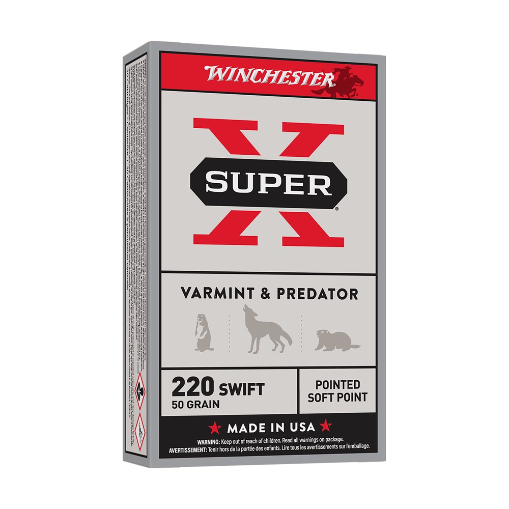 winchester ammo x220s super x 220swift 50gr jacketed soft point 20 per box/10 case Winchester Ammo X220S Super X 220Swift 50gr Jacketed Soft Point 20 Per Box/10 Case Sports South item 65243