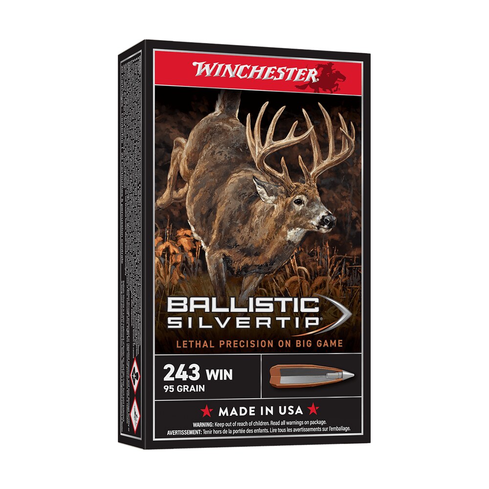 winchester ammo sbst243a ballistic silvertip 243win 95gr rapid controlled expansion polymer tip 20 per box/10 case Winchester Ammo SBST243A Ballistic Silvertip 243Win 95gr Rapid Controlled Expansion Polymer Tip Sports South item 65278