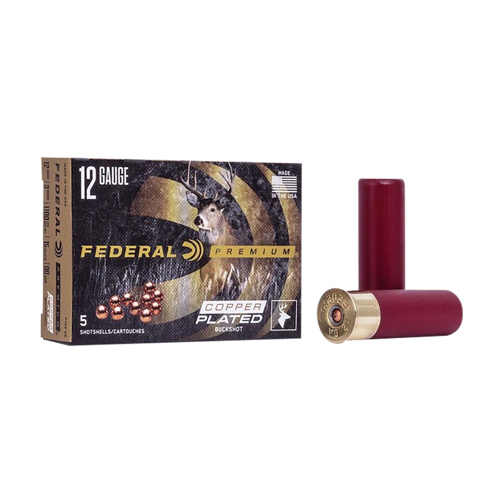 federal p15800 premium buckshot 12gauge 3" 1 7/8oz 00buckshot 5 per box/50 case Federal P15800 Premium Buckshot 12Gauge 3" 1 7/8oz 00BuckShot 5 Per Box/50 Case Sports South item 65531