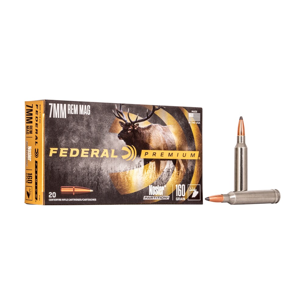 federal p7rf premium 7mmremmag 160gr nosler partition 20 per box/10 case Federal P7RF Premium 7mmRemMag 160gr Nosler Partition 20 Per Box/10 Case Sports South item 65544