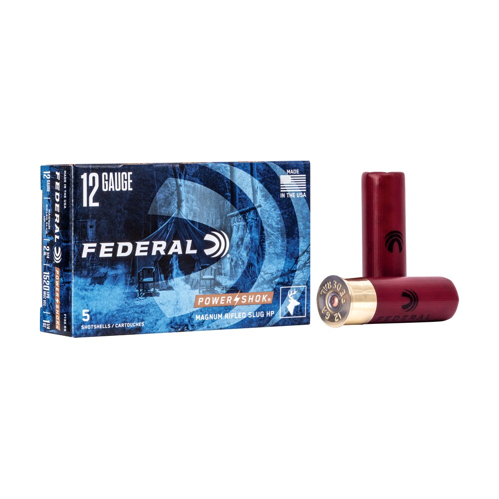 federal f130rs power shok 12gauge 2.75" 1 1/4oz rifled slugshot 5 per box/50 case Federal F130RS Power-Shok 12Gauge 2.75" 1 1/4oz Rifled SlugShot 5 Per Box/50 Case Sports South item 65640