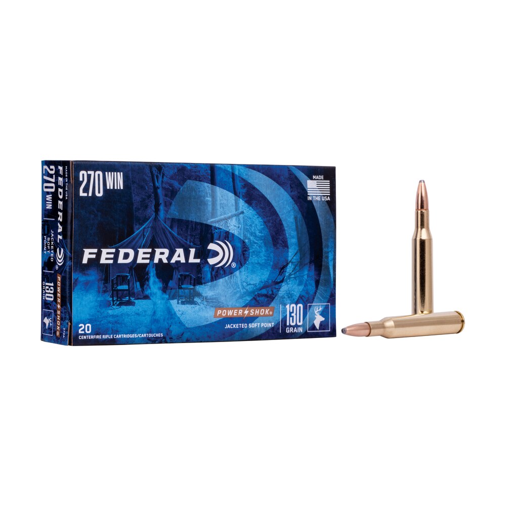 federal 270a power shok 270win 130gr jacketed soft point 20 per box/10 case Federal 270A Power-Shok 270Win 130gr Jacketed Soft Point 20 Per Box/10 Case Sports South item 65736