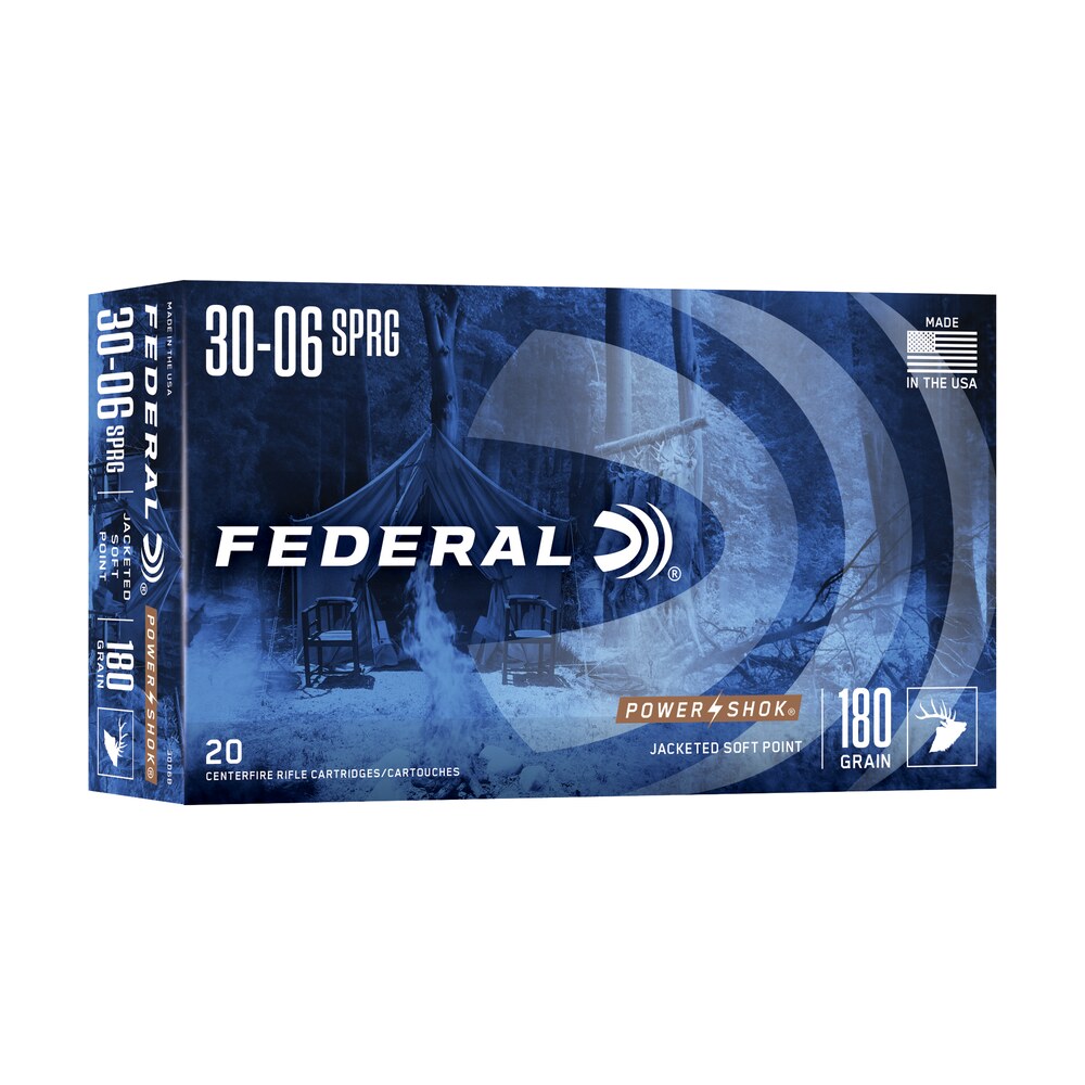 federal 3006b power shok 30 06springfield 180gr jacketed soft point 20 per box/10 case Federal 3006B Power-Shok 30-06Springfield 180gr Jacketed Soft Point 20 Per Box/10 Case Sports South item 65749