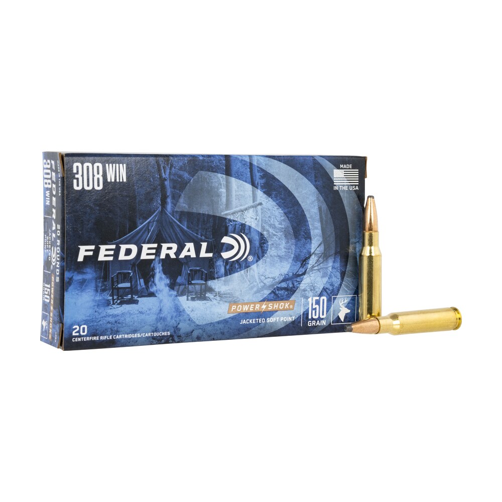 federal 308a power shok 308win 150gr jacketed soft point 20 per box/10 case Federal 308A Power-Shok 308Win 150gr Jacketed Soft Point 20 Per Box/10 Case Sports South item 65756