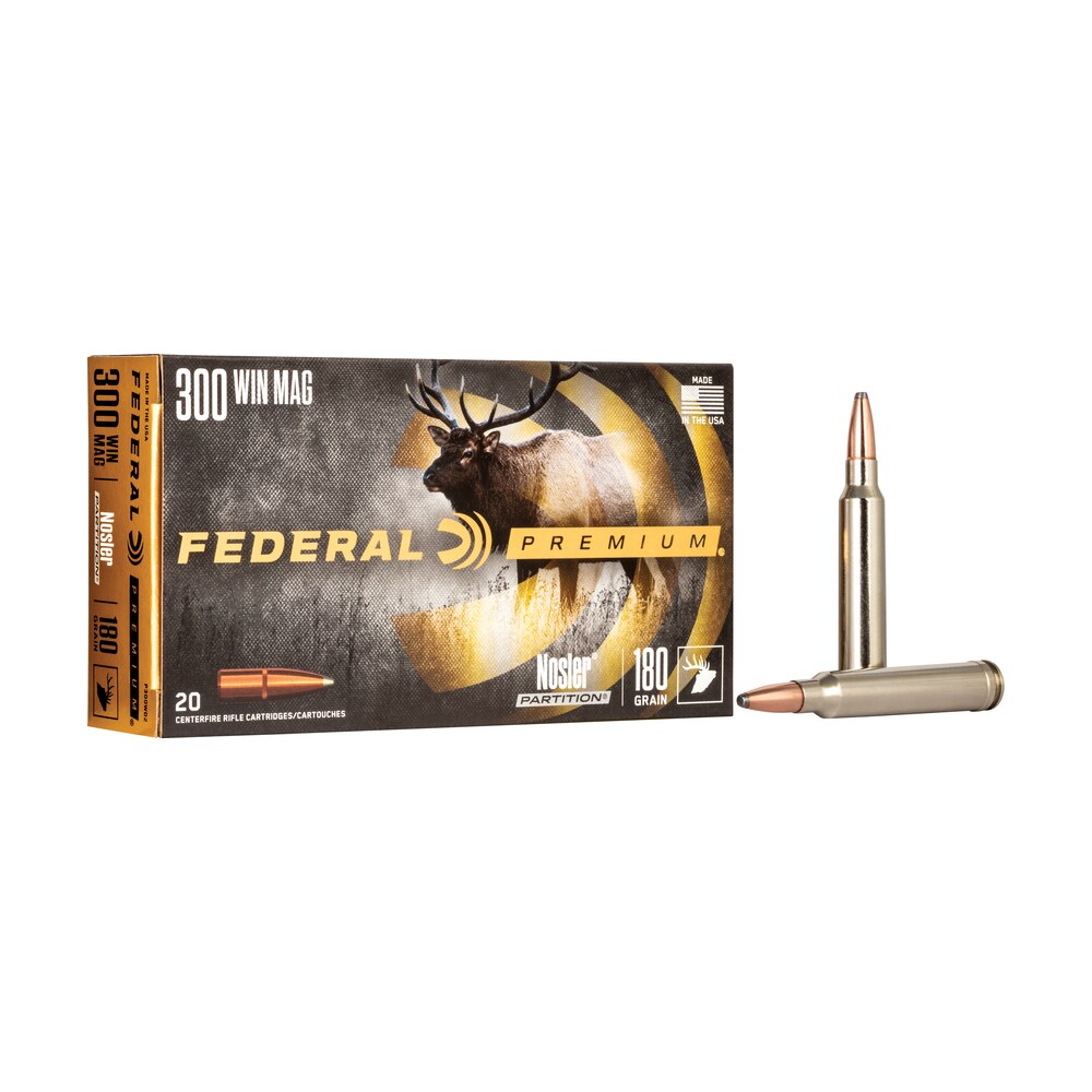 federal p300wd2 premium 300winmag 180gr nosler partition 20 per box/10 case Federal P300WD2 Premium 300WinMag 180gr Nosler Partition 20 Per Box/10 Case Sports South item 65822