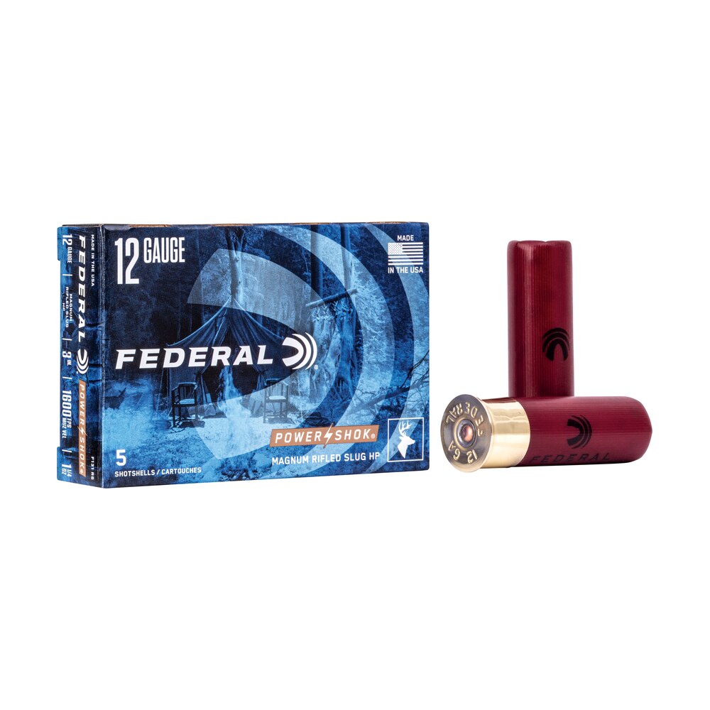 federal f131rs power shok shotshell 12gauge 3" 1 1/4oz rifledslug shot 5 per box/50 case Federal F131RS Power-Shok Shotshell 12Gauge 3" 1 1/4oz RifledSlug Shot 5 Per Box/50 Case Sports South item 65843