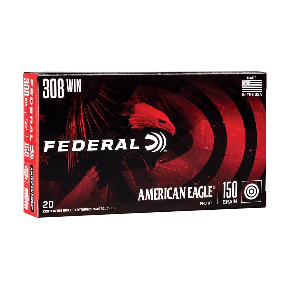 federal ae308d american eagle rifle 308win 150gr full metal jacket boat tail 20 per box/25 case Federal AE308D American Eagle Rifle 308Win 150gr Full Metal Jacket Boat Tail 20 Per Box/25 Case Sports South item 65970