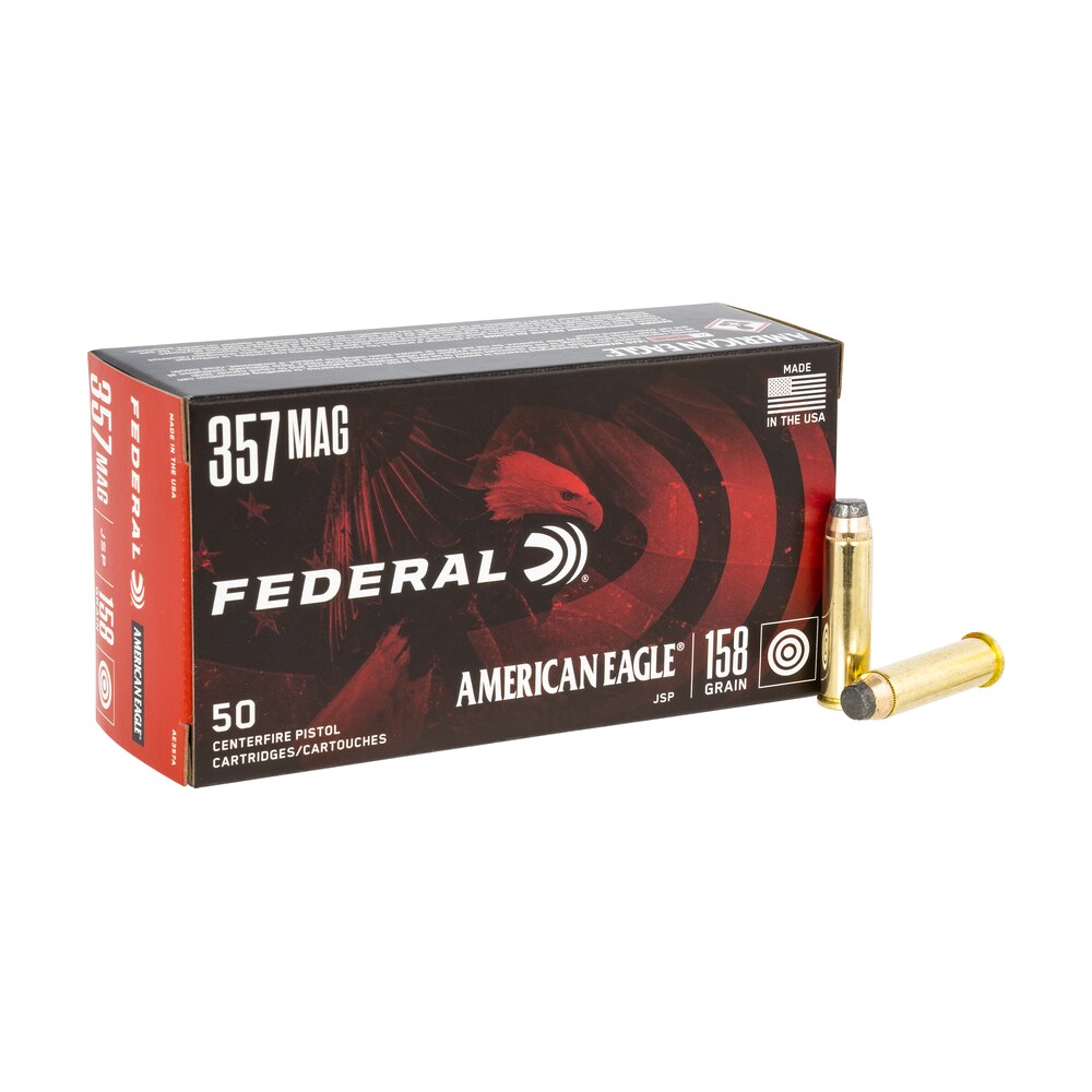 federal ae357a american eagle handgun 357mag 158gr jacketed soft point 50 per box/20 case Federal AE357A American Eagle Handgun 357Mag 158gr Jacketed Soft Point 50 Per Box/20 Case Sports South item 65986