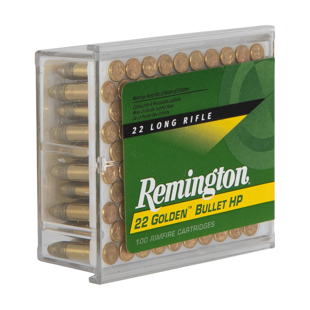 remington ammunition 21278 golden bullet rimfire 22lr 36gr plated hollow point 100 per box/50 case Remington Ammunition 21278 Golden Bullet Rimfire 22LR 36gr Plated Hollow Point 100 Per Box/50 Sports South item 66129