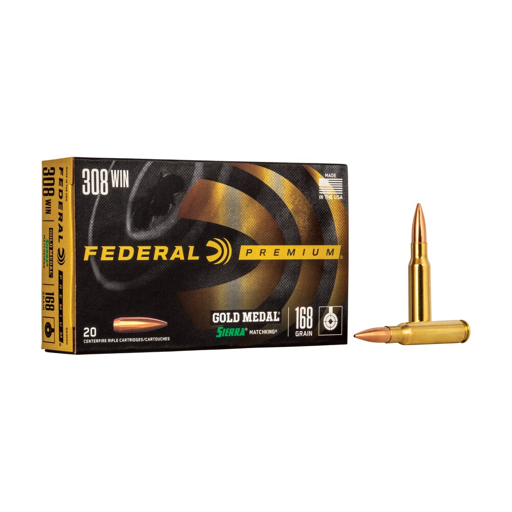 federal gm308m premium gold medal 308win 168gr sierra matchking bthp 20 per box/10 case Federal GM308M Premium Gold Medal 308Win 168gr Sierra MatchKing BTHP 20 Per Box/10 Case Sports South item 67121