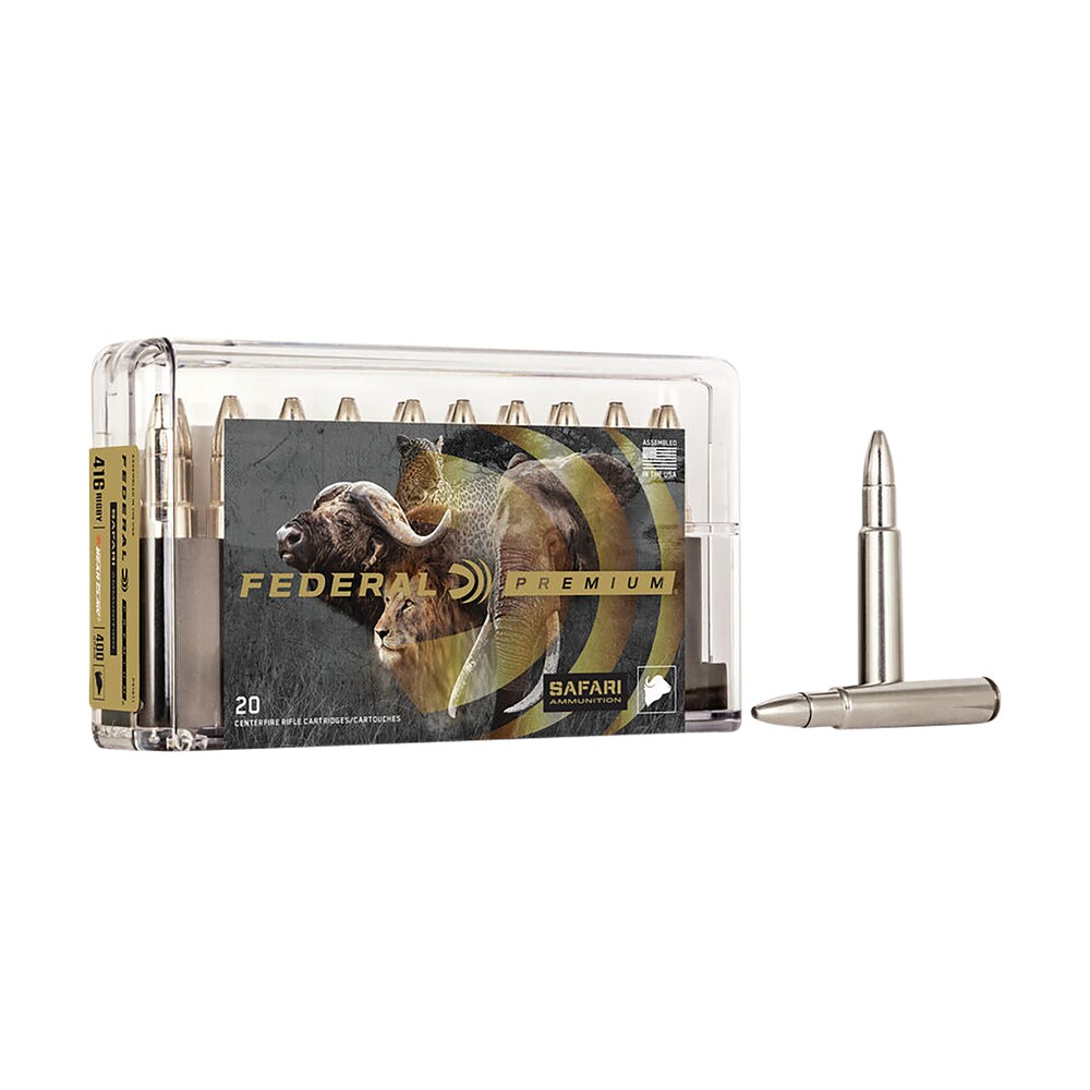 federal p416t1 premium safari cape shok 416rigby 400gr trophy bonded bear claw 20 per box/10 case Federal P416T1 Premium Safari Cape-Shok 416Rigby 400gr Trophy Bonded Bear Claw 20 Per Box/10 Sports South item 67152