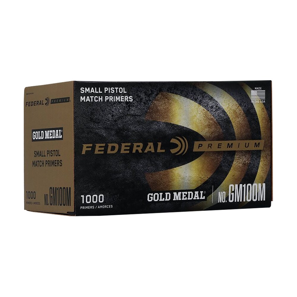 federal gm100m gold medal premium small pistol multi caliber handgun 1000 per box/5 case Federal GM100M Gold Medal Premium Small Pistol Multi Caliber Handgun 1000 Per Box/5 Case Sports South item 67225