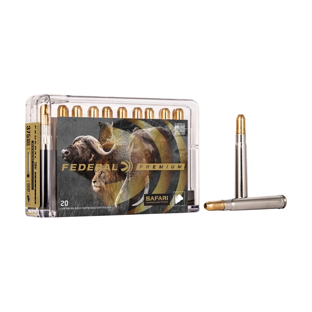 federal p375t2 premium safari cape shok 375h&hmag 300gr trophy bonded sledgehammer solid 20 per box/10 case Federal P375T2 Premium Safari Cape-Shok 375H&HMag 300gr Trophy Bonded Sledgehammer Solid 20 Sports South item 67283