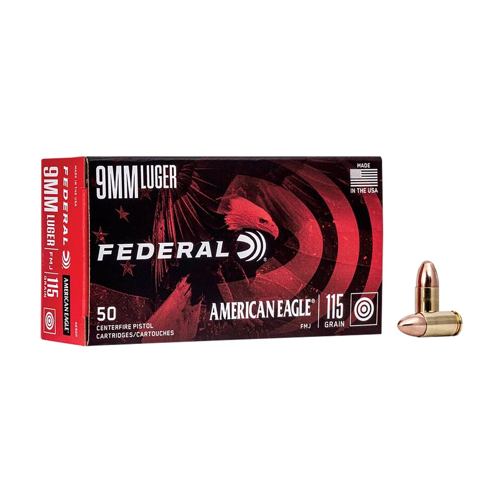 federal ae9dp american eagle handgun 9mmluger 115gr full metal jacket 50 per box/20 case Federal AE9DP American Eagle Handgun 9mmLuger 115gr Full Metal Jacket 50 Per Box/20 Case Sports South item 67323
