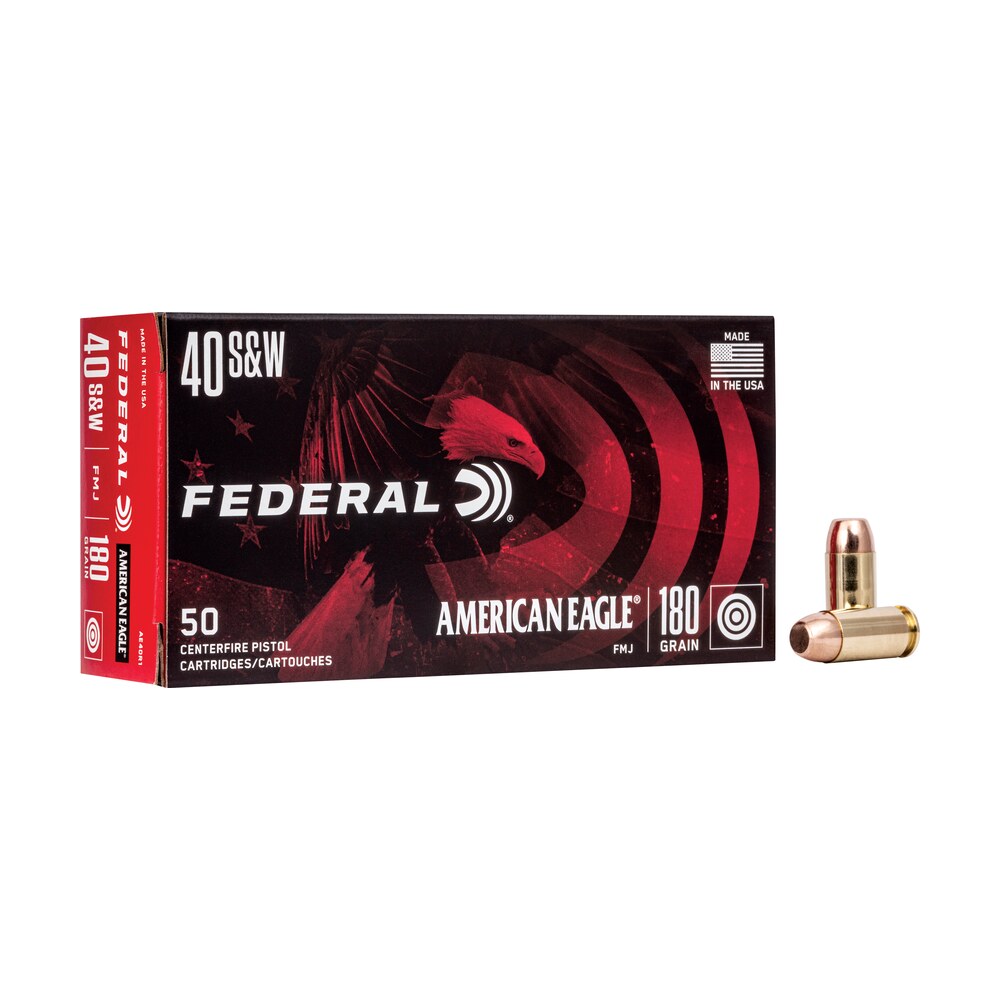 federal ae40r1 american eagle handgun 40s&w 180gr full metal jacket 50 per box/20 case Federal AE40R1 American Eagle Handgun 40S&W 180gr Full Metal Jacket 50 Per Box/20 Case Sports South item 67324