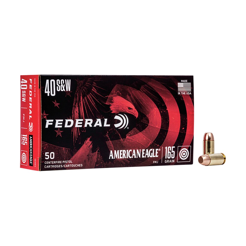 federal ae40r3 american eagle handgun 40s&w 165gr full metal jacket 50 per box/20 case Federal AE40R3 American Eagle Handgun 40S&W 165gr Full Metal Jacket 50 Per Box/20 Case Sports South item 67326