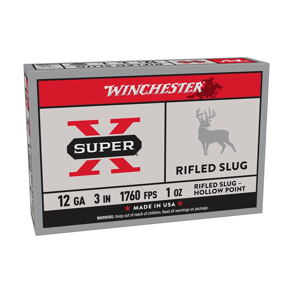 winchester ammo x123rs15 super x 12gauge 3" 1oz rifled slug shot 5 per box/50 case Winchester Ammo X123RS15 Super X 12Gauge 3" 1oz Rifled Slug Shot 5 Per Box/50 Case Sports South item 67504