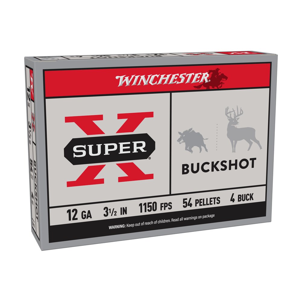 winchester ammo xb12l4 super x 12gauge 3.50" 54pellets 4buck shot 5 per box/50 case Winchester Ammo XB12L4 Super X 12Gauge 3.50" 54Pellets 4Buck Shot 5 Per Box/50 Case Sports South item 67764