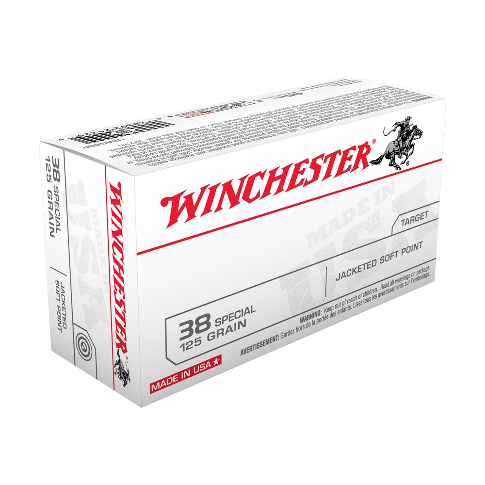 winchester ammo usa38sp usa 38special 125gr jacketed soft point 50 per box/10 case Winchester Ammo USA38SP USA 38Special 125gr Jacketed Soft Point 50 Per Box/10 Case Sports South item 67778