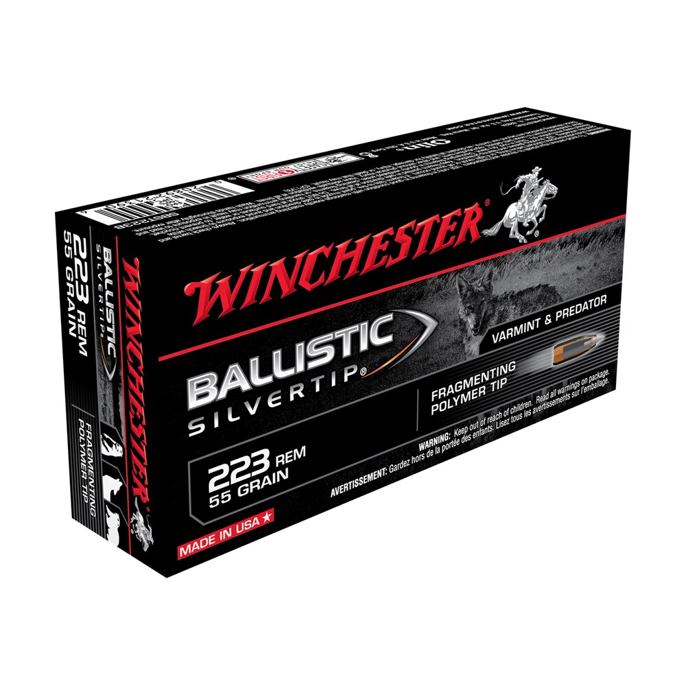 winchester ammo sbst223b ballistic silvertip 223rem 55gr fragmenting polymer tip 20 per box/10 case Winchester Ammo SBST223B Ballistic Silvertip 223Rem 55gr Fragmenting Polymer Tip 20 Per Box/10 Sports South item 68027