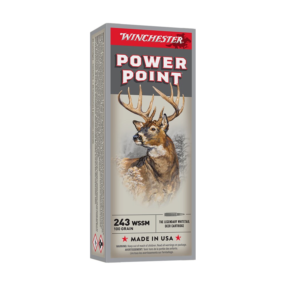 winchester ammo x243wss power point 243wssm 100gr 20 per box/10 case Winchester Ammo X243WSS Power-Point 243WSSM 100gr 20 Per Box/10 Case Sports South item 68048