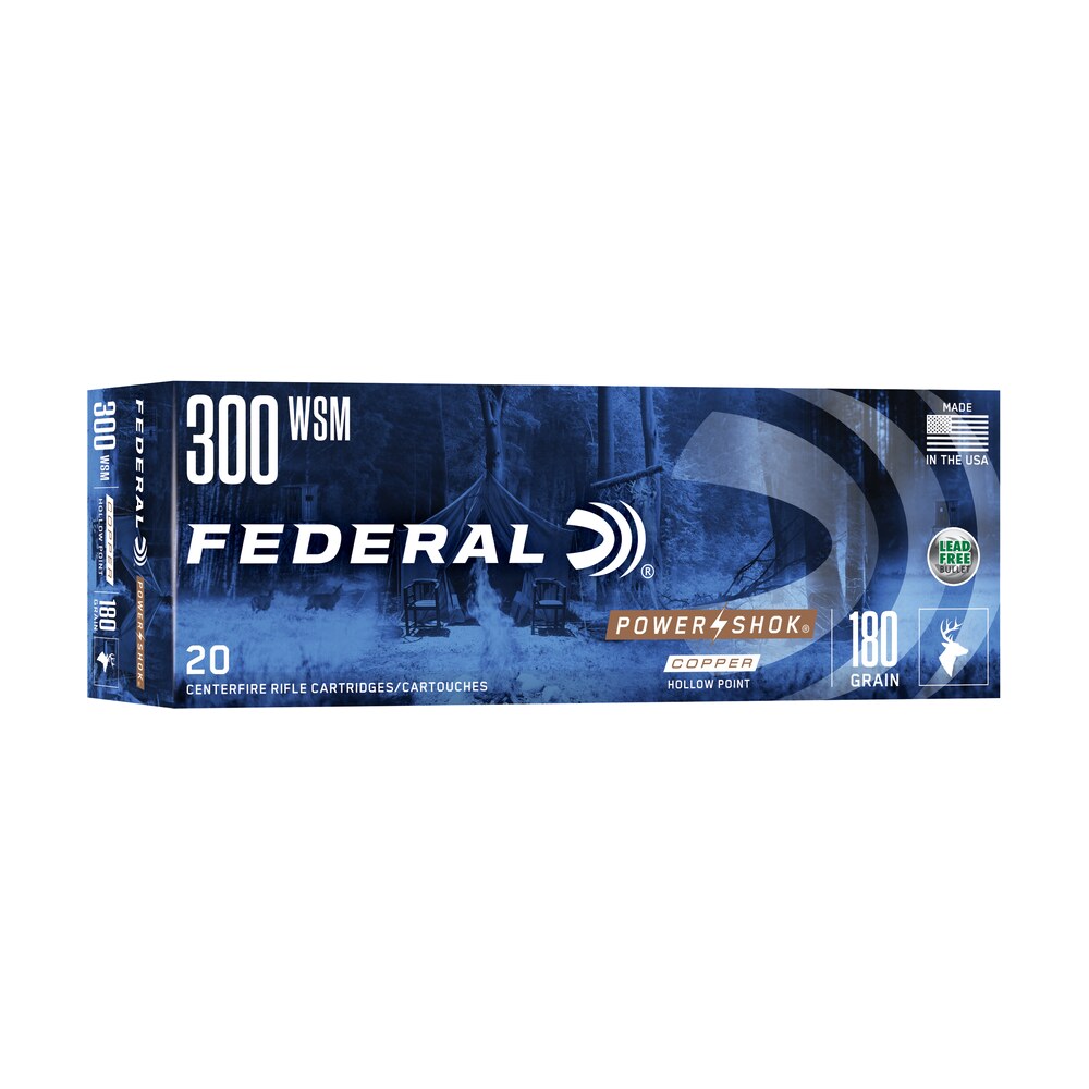 federal 300wsmc power shok 300wsm 180gr jacketed soft point 20 per box/10 case Federal 300WSMC Power-Shok 300WSM 180gr Jacketed Soft Point 20 Per Box/10 Case Sports South item 68272