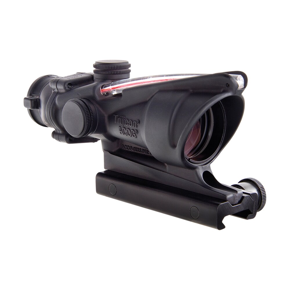 trijicon 100220 acog black hardcoat anodized 4x32mm illuminated red horseshoe w/ red dot 6.8 spc reticle Trijicon 100220 ACOG Black Hardcoat Anodized 4x32mm Illuminated Red Horseshoe Sports South item 69323